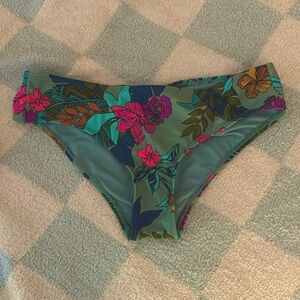 Xhilaration Target Floral Bikini Bottoms Booty Scrunch Neon Flower Swimsuit